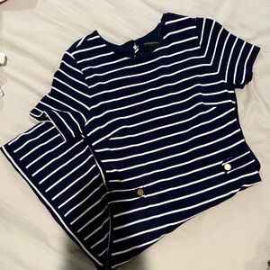 Banana Republic Navy and White Striped dress